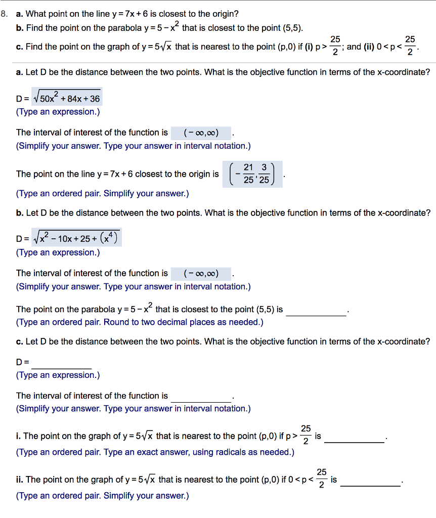 solved-8-a-what-point-on-the-line-y-7x-6-is-closest-to-chegg