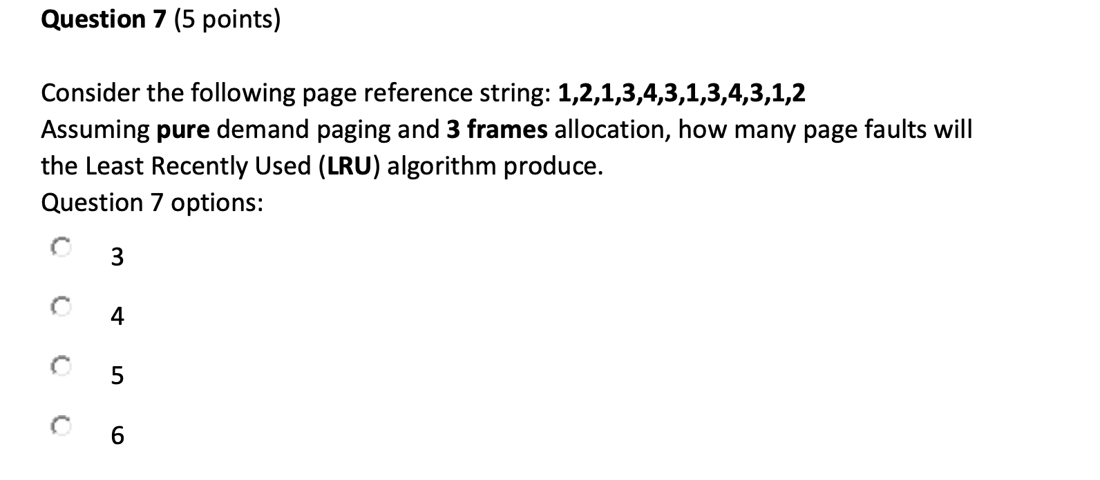 Solved Question 7 (5 points) Consider the following page | Chegg.com