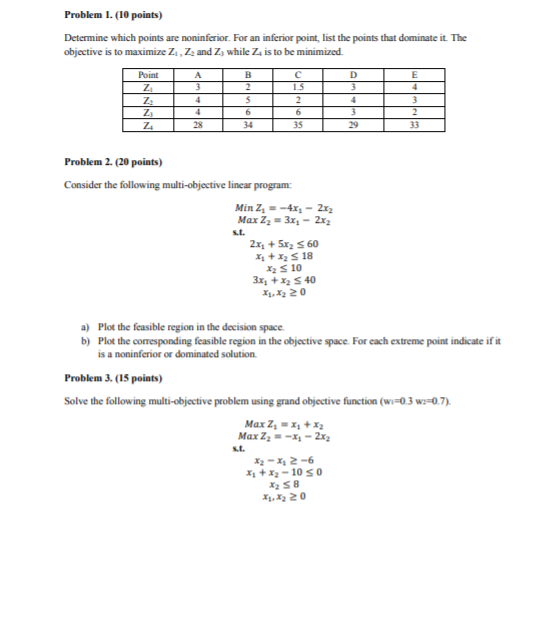 computer science notes - algorithms - computer science... Solved Problem 1. (10 points) Determine which points are | Chegg.com