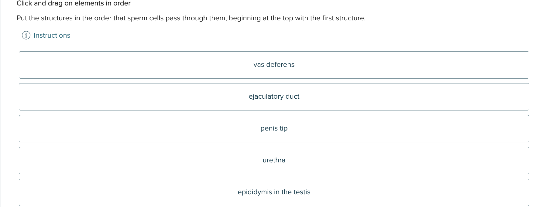 Solved Click and drag on elements in order Put the | Chegg.com