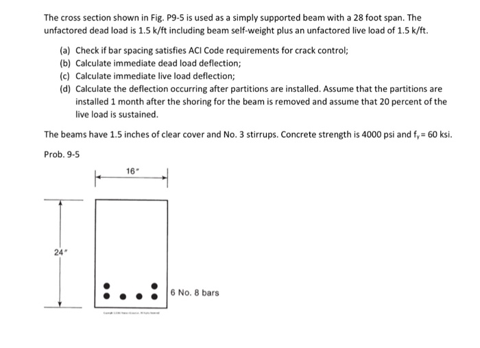 Solved The cross section shown in Fig. P9 - 5 is used as a | Chegg.com
