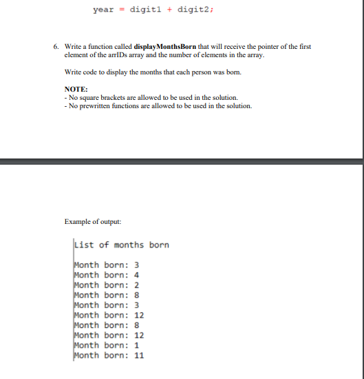 Solved 1. Declare an array called arriDs that is able to | Chegg.com