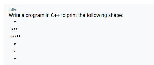 Solved Title Write a program in C++ to print the following | Chegg.com image.