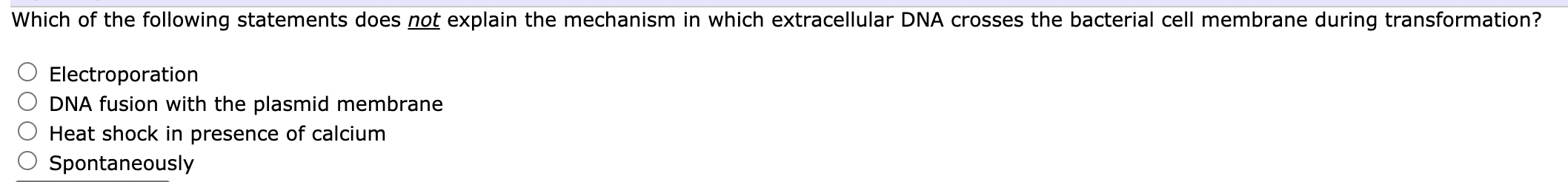 Solved Which of the following statements does not explain | Chegg.com