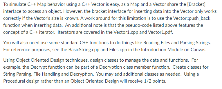 C Convert Map To Vector Convert The Following Pseudo-Code To C++ Code, And | Chegg.com