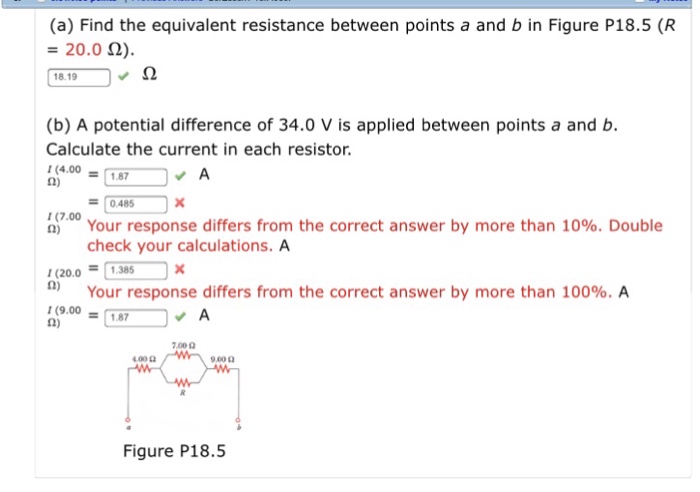 Solved (a) Find The Equivalent Resistance Between Points A | Chegg.com