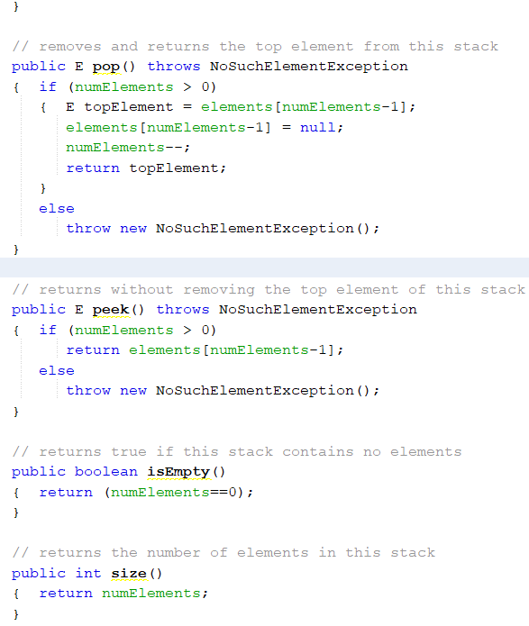 An interface that defines the abstract data type