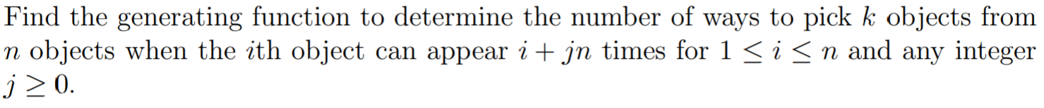 Solved Find The Generating Function To Determine The Number | Chegg.com