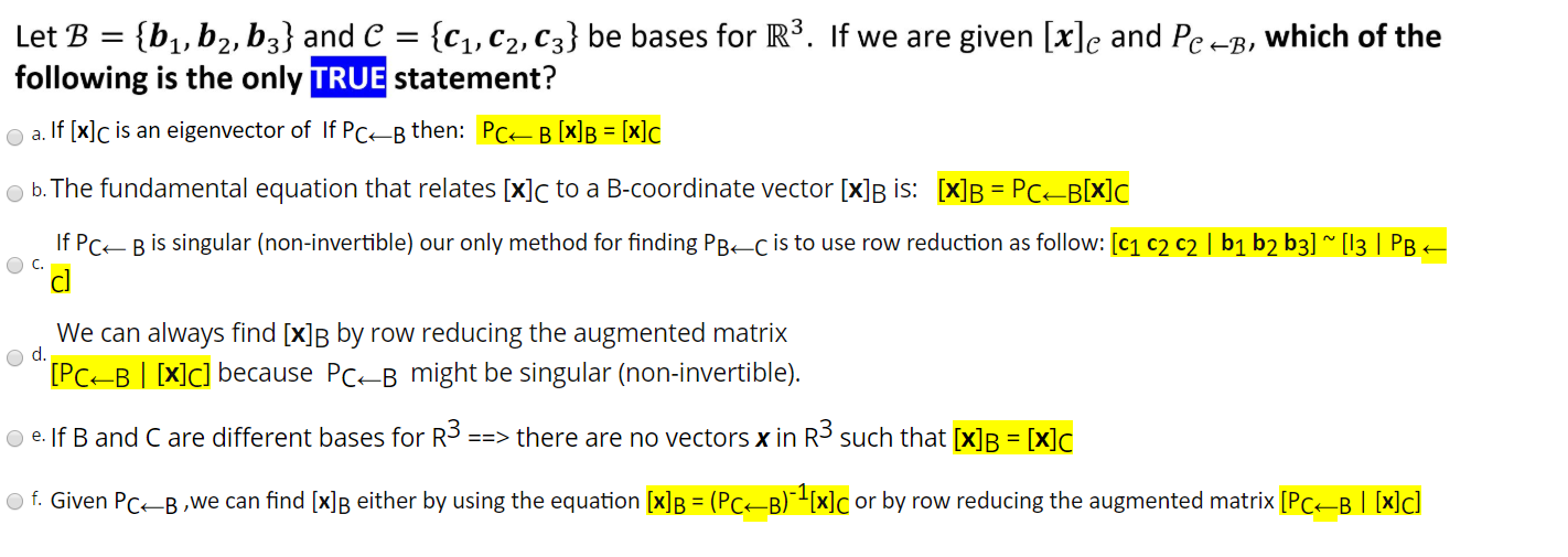 Solved Let B B1b2 B3 And C C1c2c3 Be Bases For 5742
