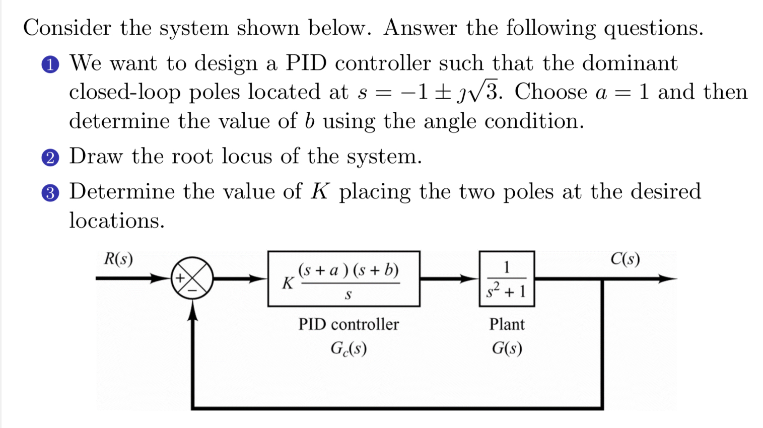 Solved Consider the system shown below. Answer the following | Chegg.com