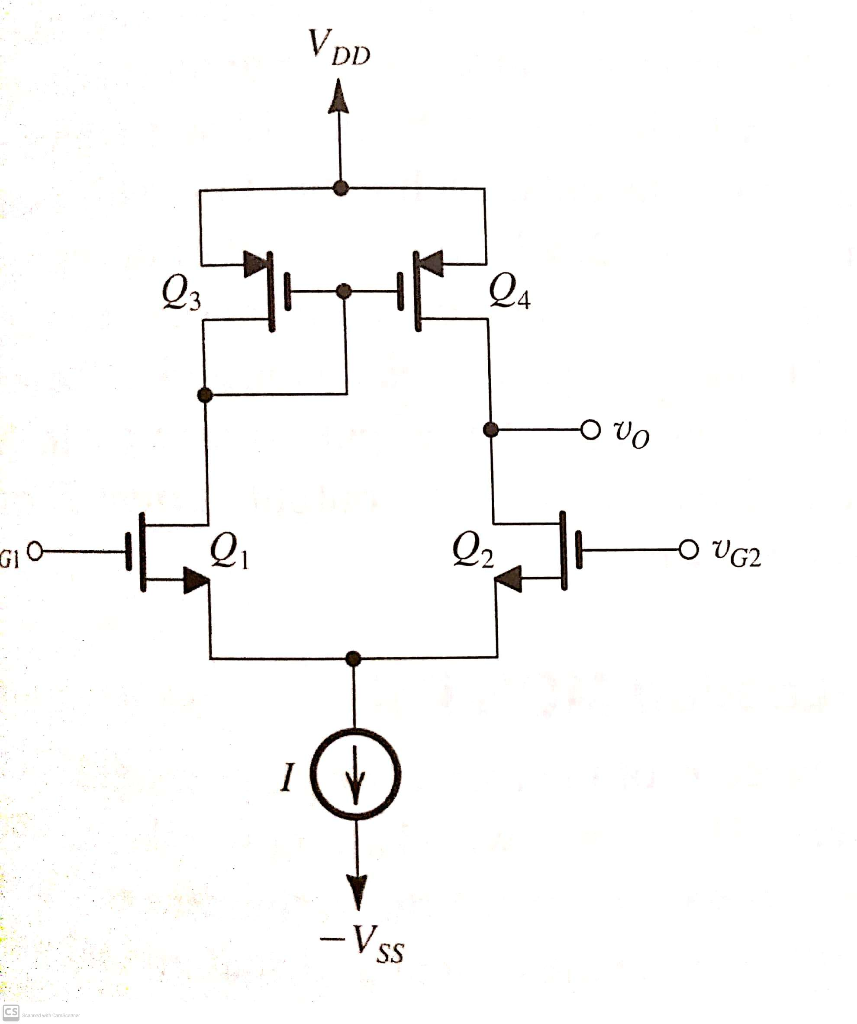 Consider an activeloaded MOS differential amplifier