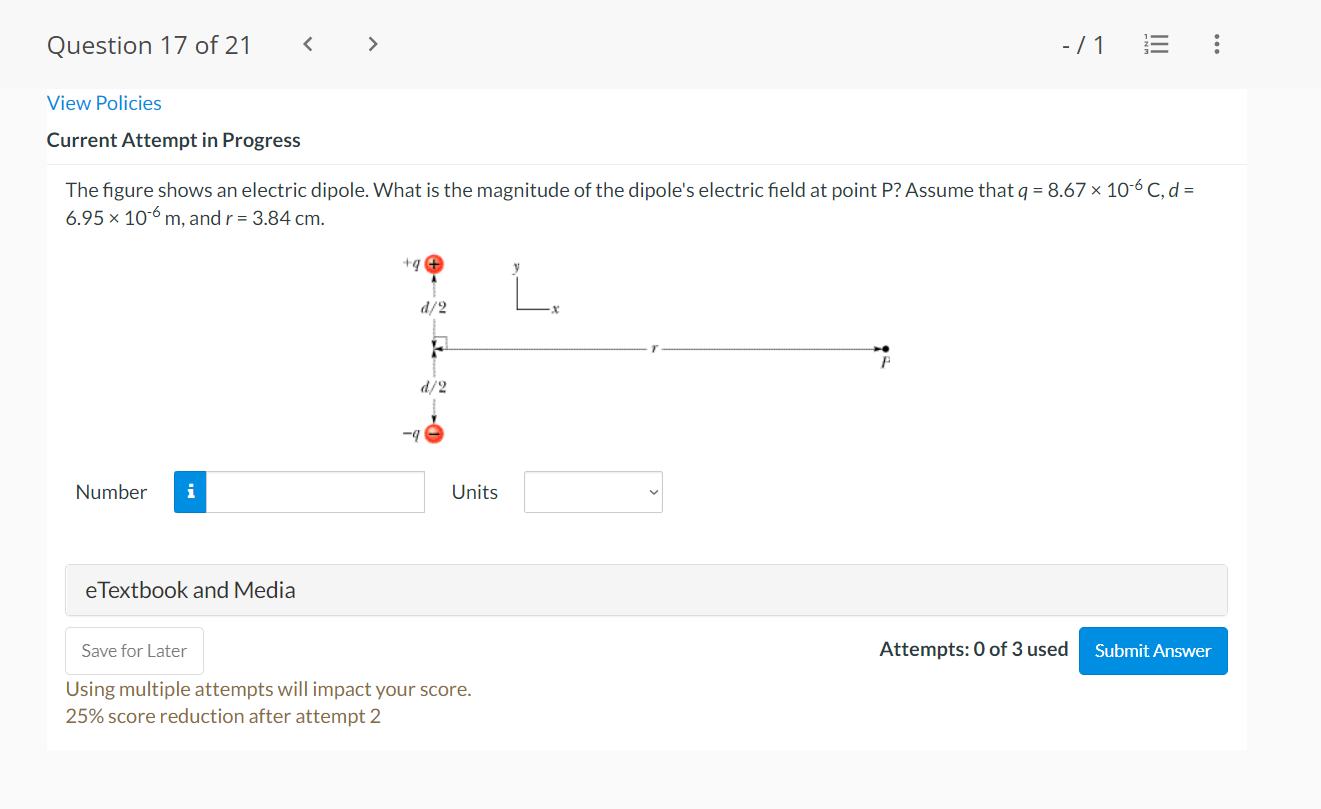 Solved The figure shows an electric dipole. What is the | Chegg.com