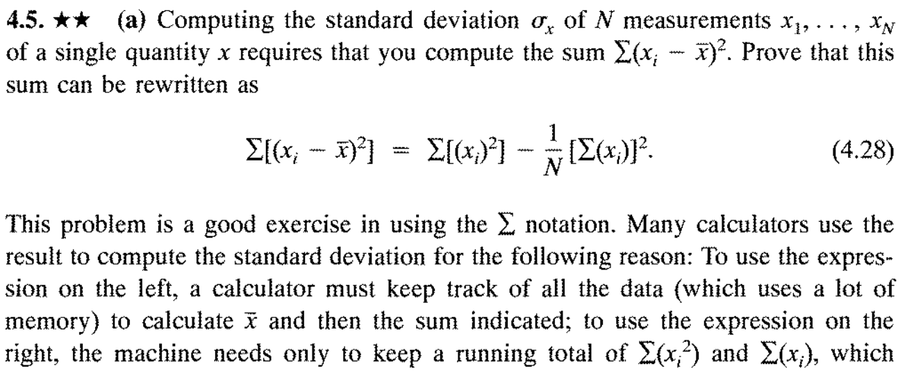 4.5. ** (a) Computing the standard deviation of of N | Chegg.com
