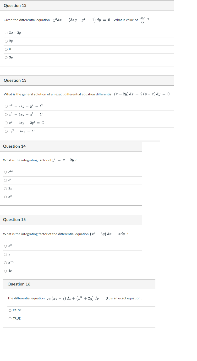 Solved Given the differential equation | Chegg.com