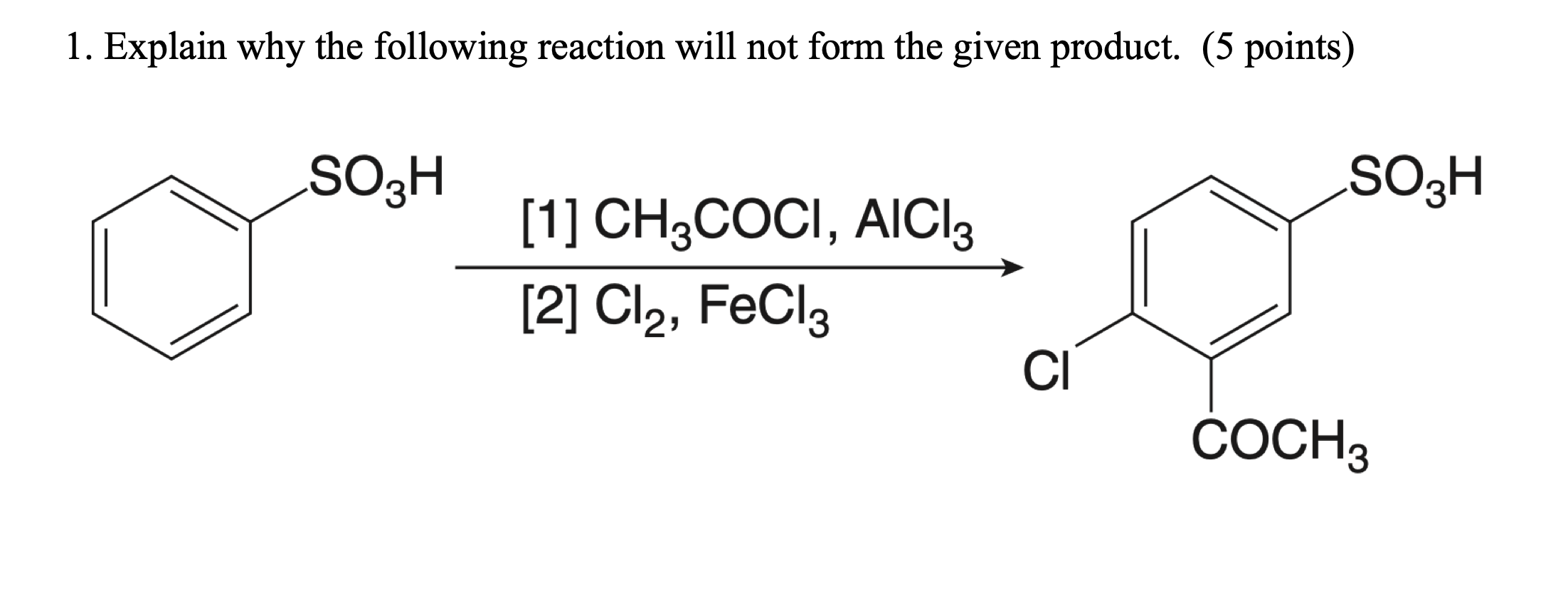 Solved 1. Explain why the following reaction will not form | Chegg.com