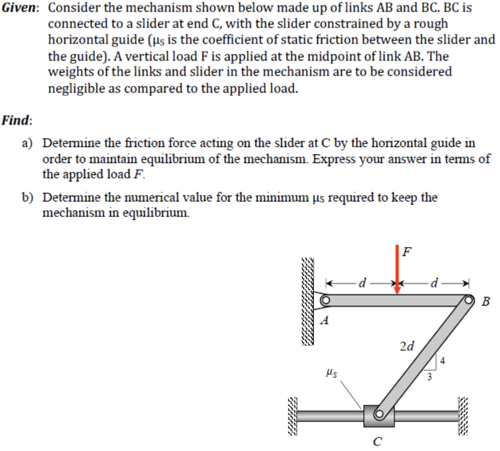 Solved iven: Consider the mechanism shown below made up of | Chegg.com