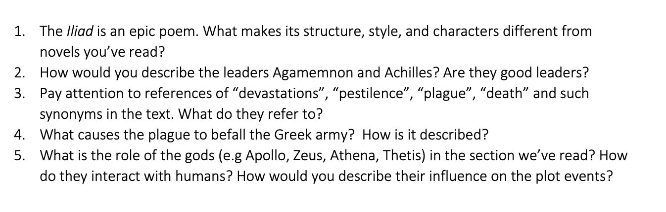 epic poem structure