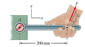 Solved 1. If the force F is 100 N, find the moment created | Chegg.com