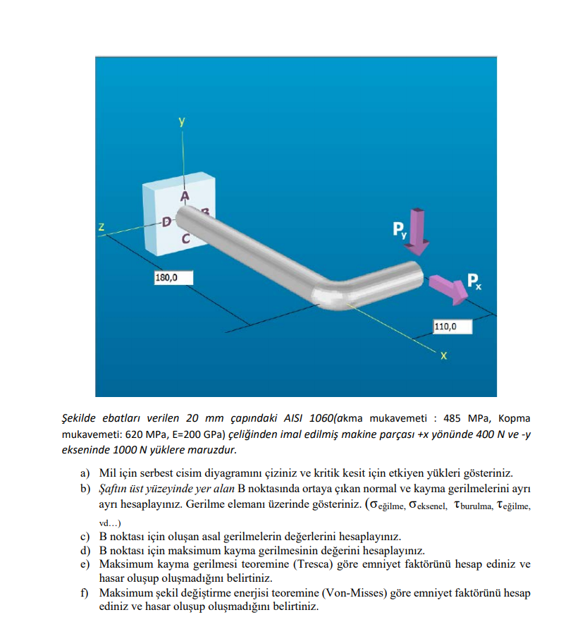 Solved diameter=20mm yield strength=485MPa breaking | Chegg.com