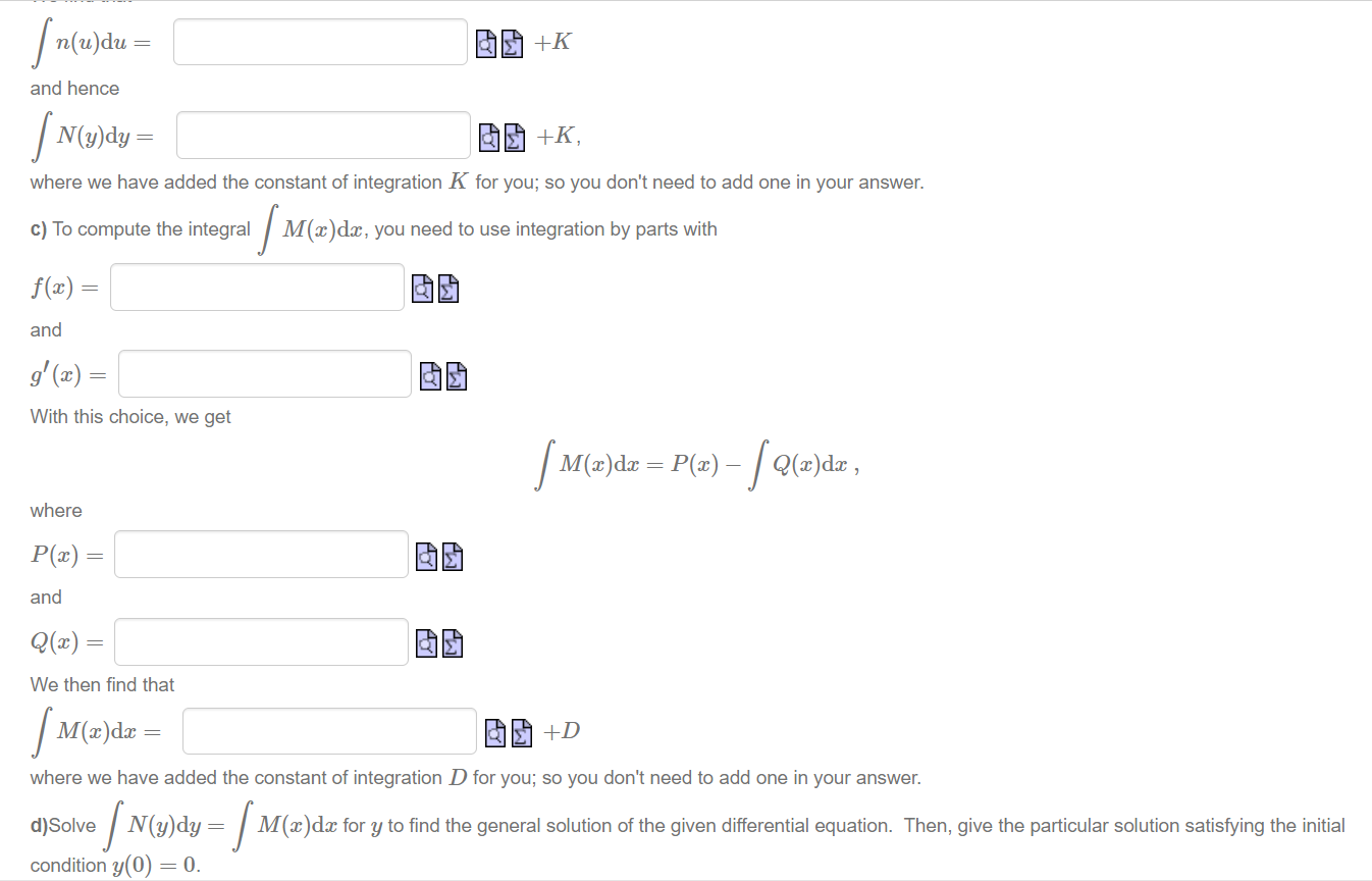 Solved We Want To Solve The Differential Equation Xe2x Y3 Chegg Com