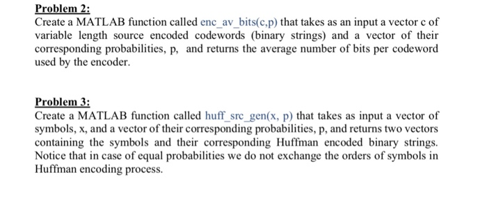 Problem 2: Create a MATLAB function called enc_av_ | Chegg.com