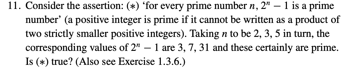 Solved 11 Consider The Assertion For Every Prime Chegg Solved 11 Consider The Assertion For Every Prime Chegg