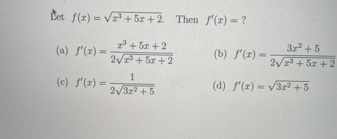 f x 3 )= 3x2 2x 5