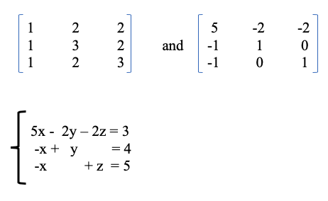 Solved USE THE FACT THAT THE FOLLOWING TWO MATRICES | Chegg.com