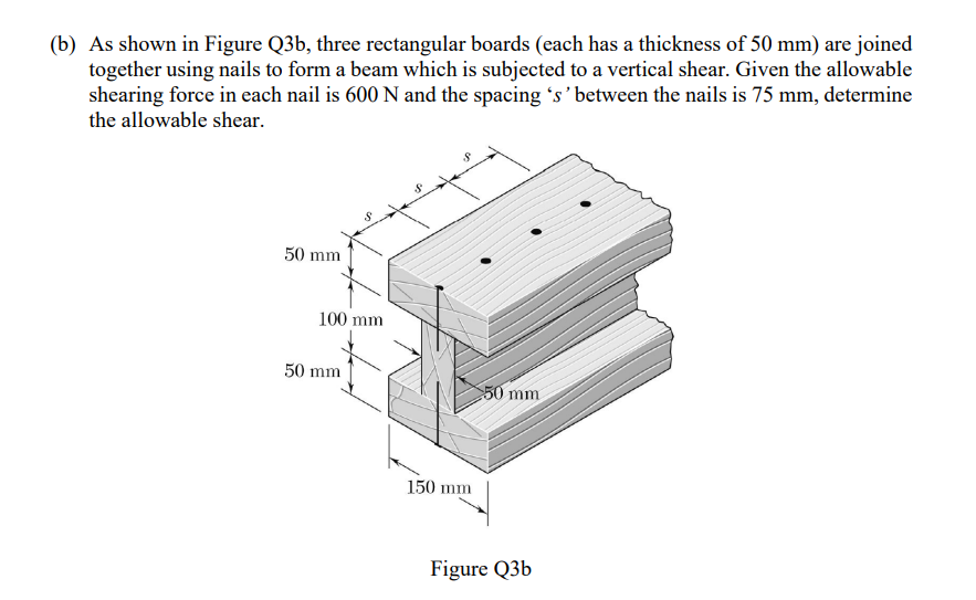 Solved B) As Shown In Figure Q3b, Three Rectangular Boards | Chegg.com