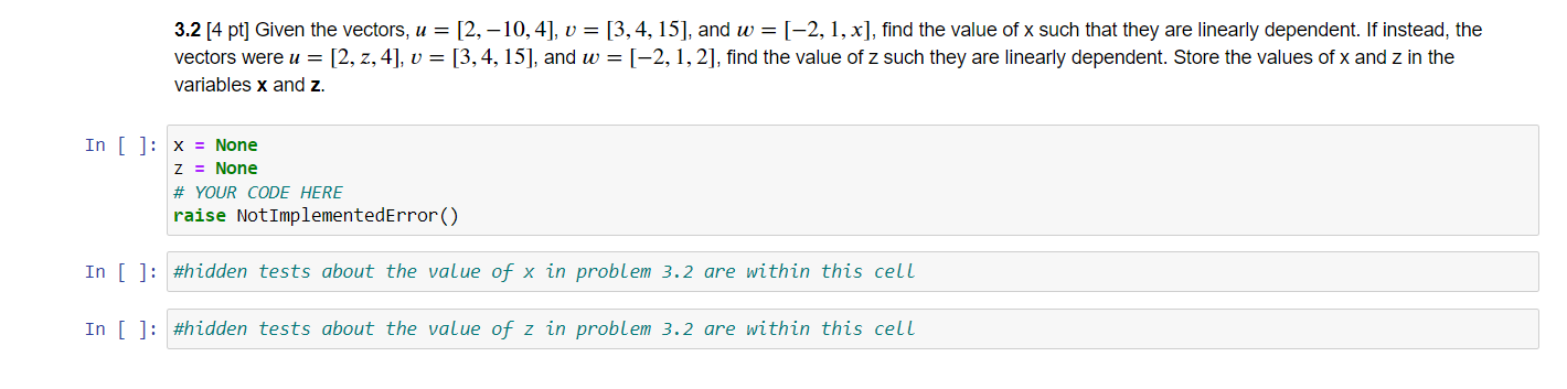 Solved Part 3: Matrices as Linear Mappings 3.1 [ 3 pt] Write | Chegg.com