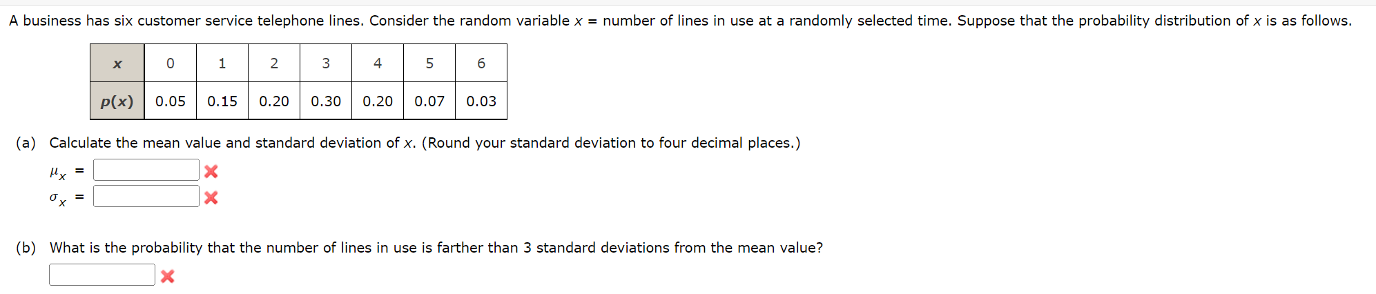 Solved (a) Calculate the mean value and standard deviation | Chegg.com