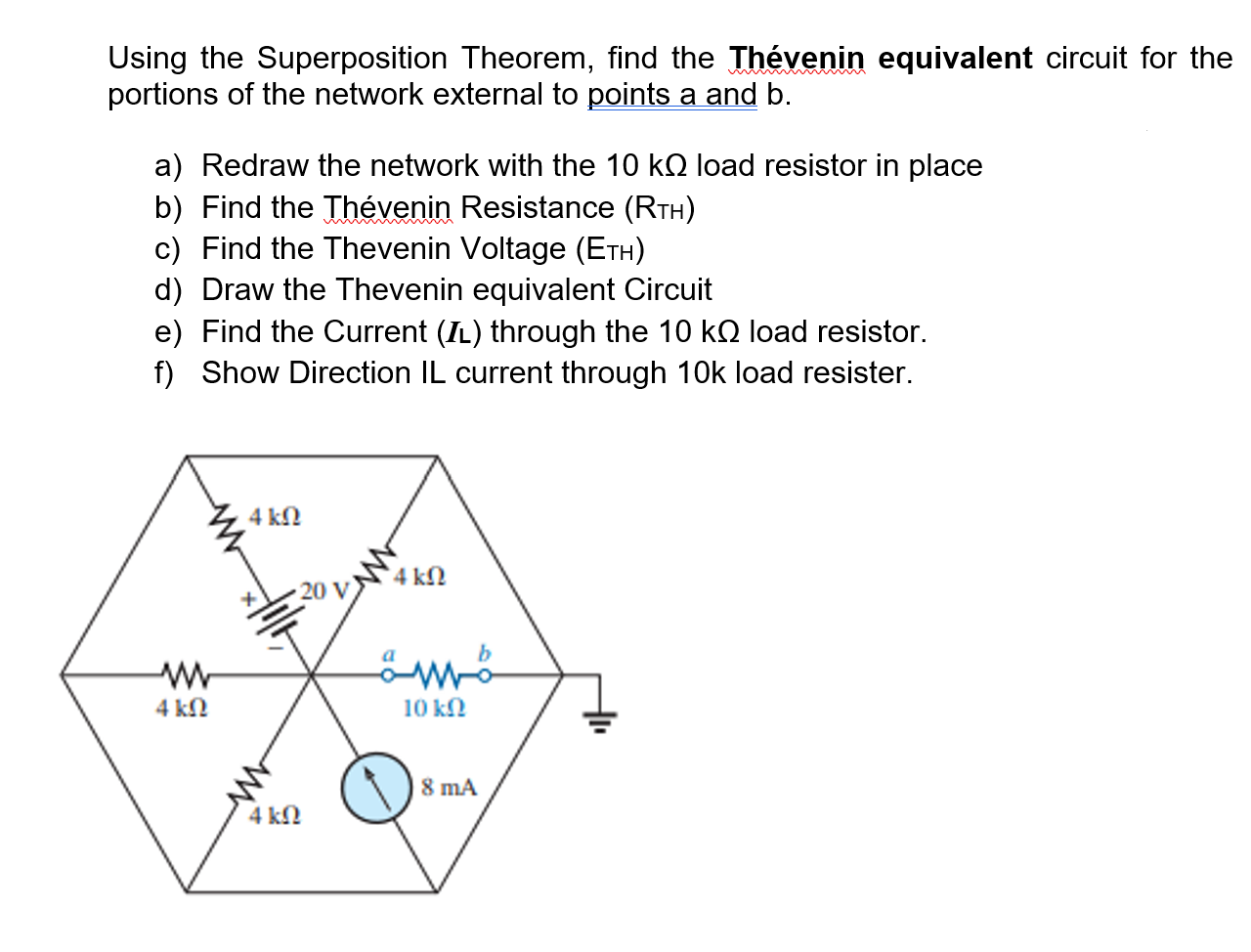 Solved Using The Superposition Theorem, Find The Thévenin | Chegg.com