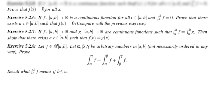 Solved Exercise5 2 6 Let F [a B]→r Be A Continuous