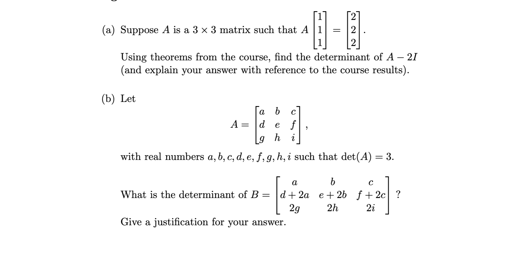 Solved (a) Suppose A Is A 3×3 Matrix Such That | Chegg.com