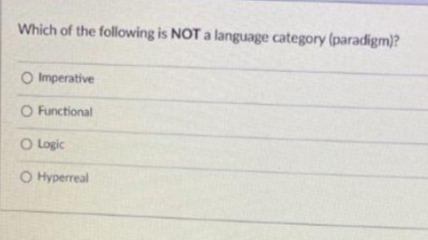 Solved Which of the following is NOT a language category | Chegg.com