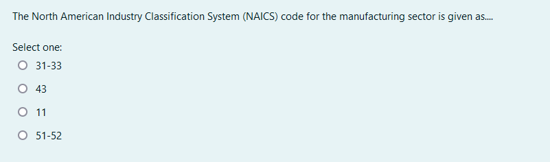 Solved The North American Industry Classification System Chegg Com   Php8rM2yW