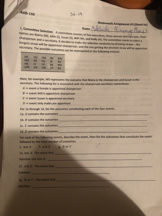 Math 140 Homework Solved Math-140 SU-19 Homework Assignment #3 (Hand-in) | Chegg.com