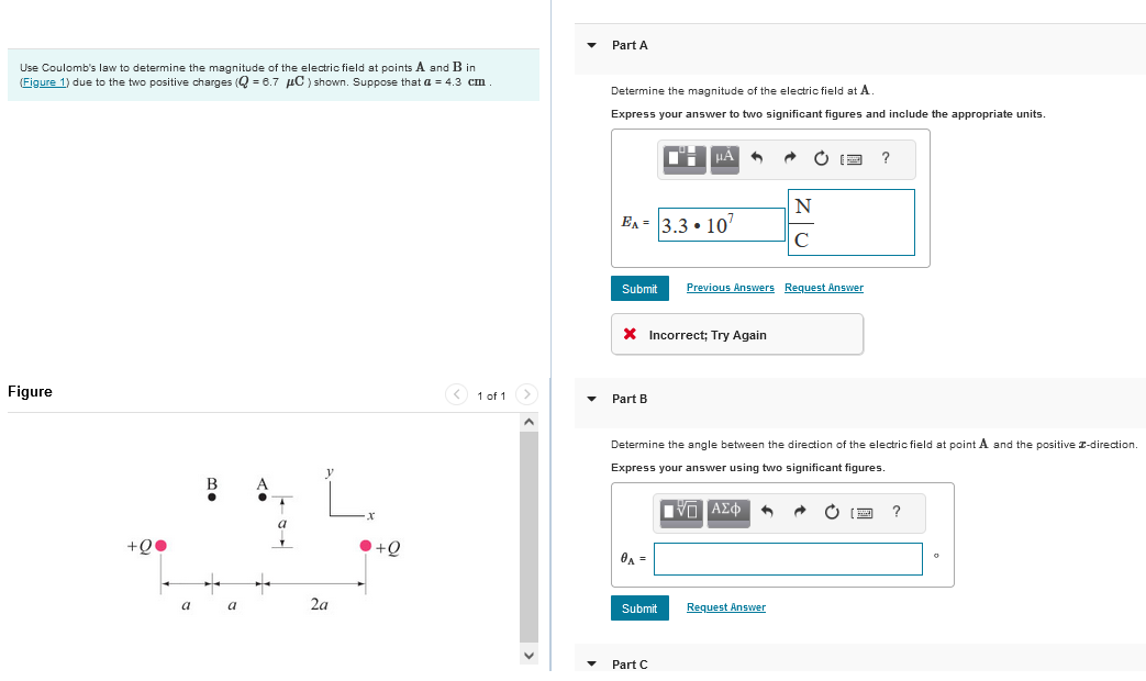 Solved Use Coulomb's Law To Determine The Magnitude Of The | Chegg.com