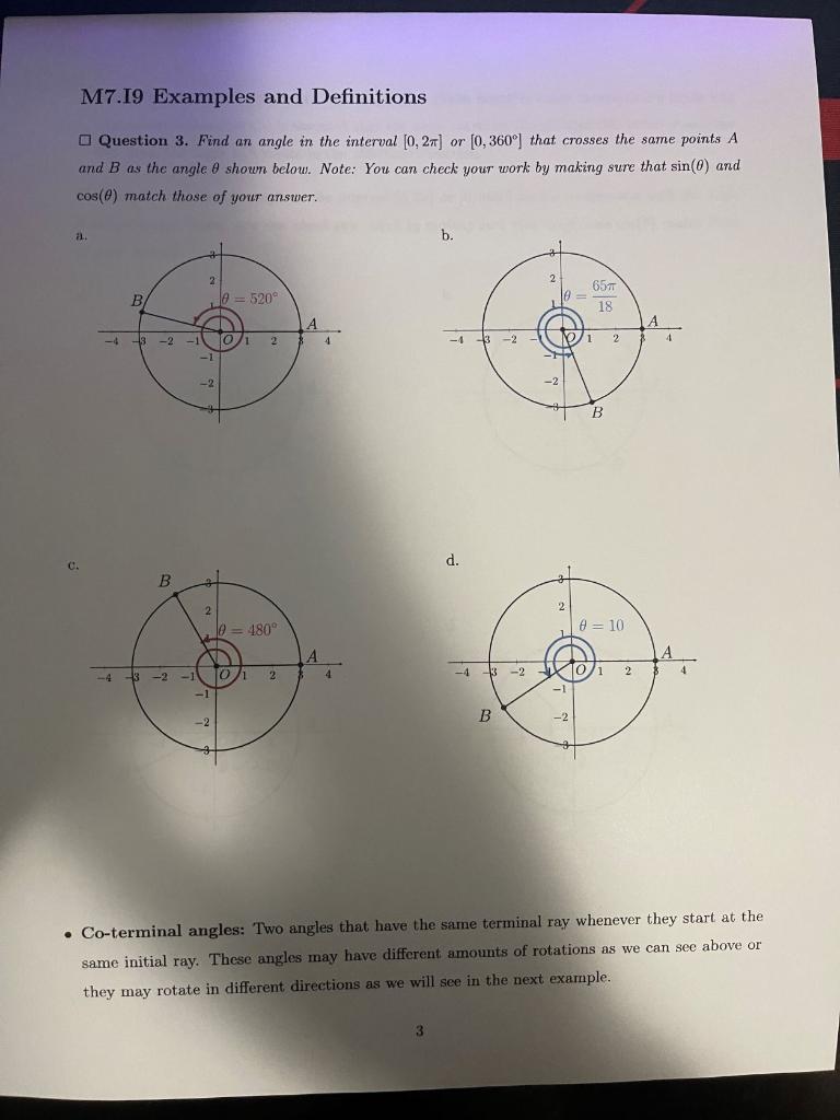 Solved Find an angle in the interval [0, 2π] or [0, 360 ] | Chegg.com