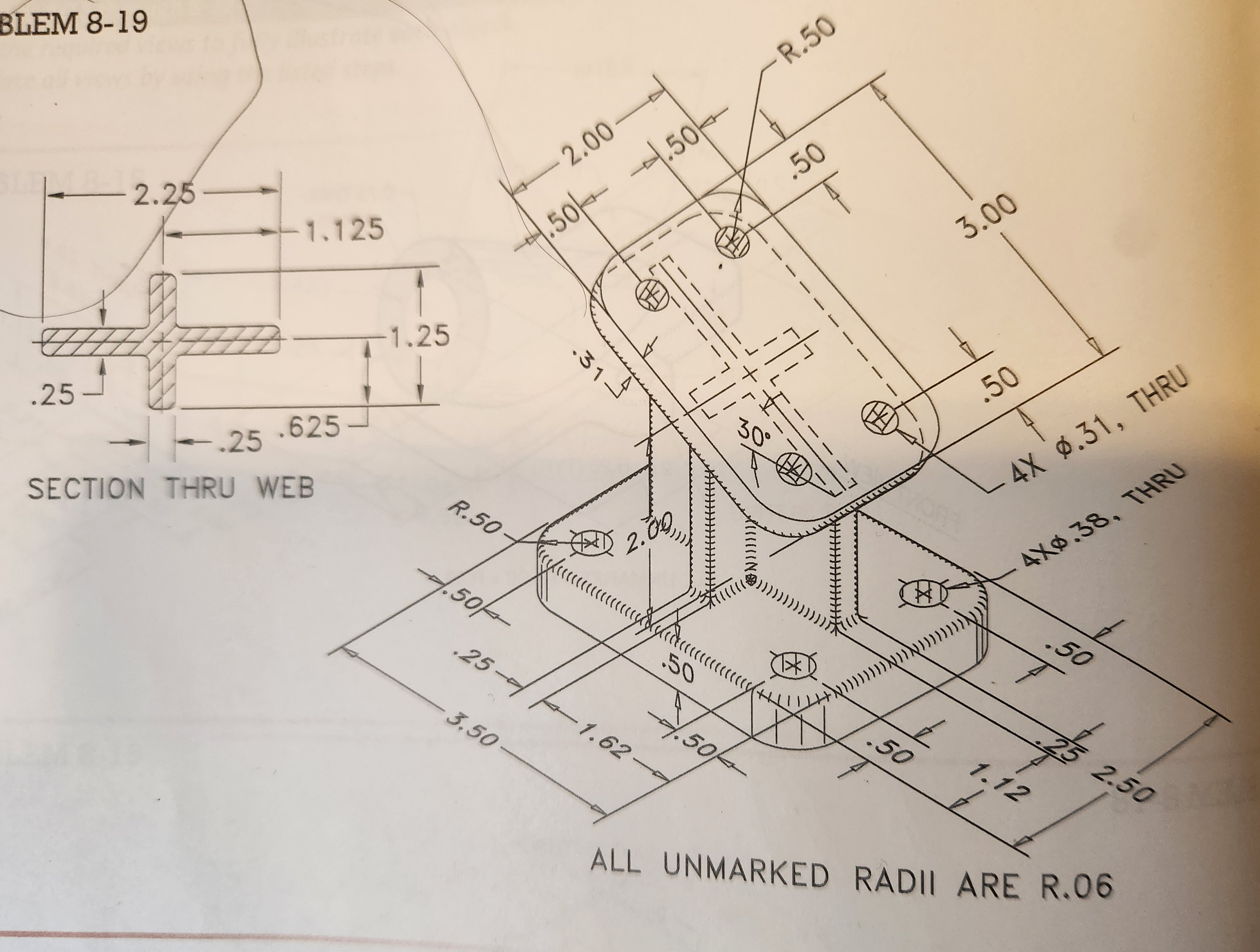 Solved Draw Top View, Right side view, Front view and | Chegg.com