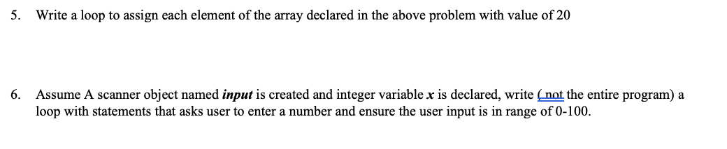 Solved 5. Write a loop to assign each element of the array | Chegg.com