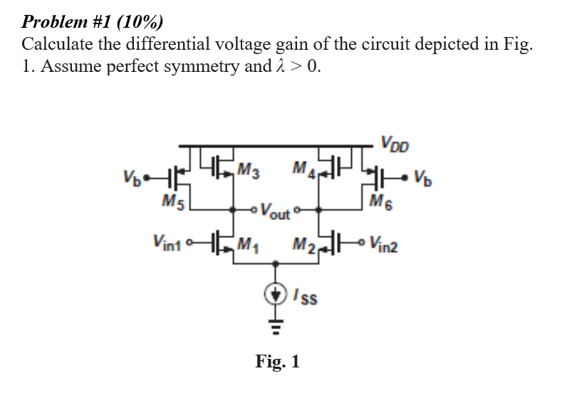 Solved Problem 1 (10) Calculate the differential voltage