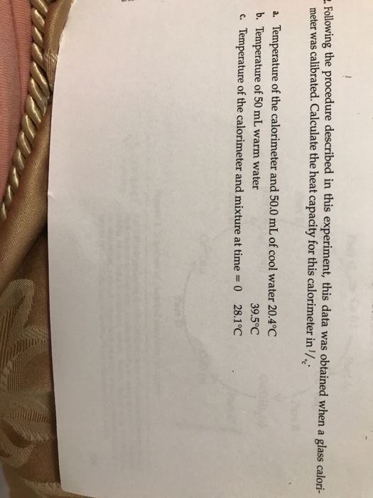 Solved . Following the procedure described in this | Chegg.com