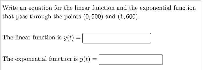 Solved Write an equation for the linear function and the | Chegg.com
