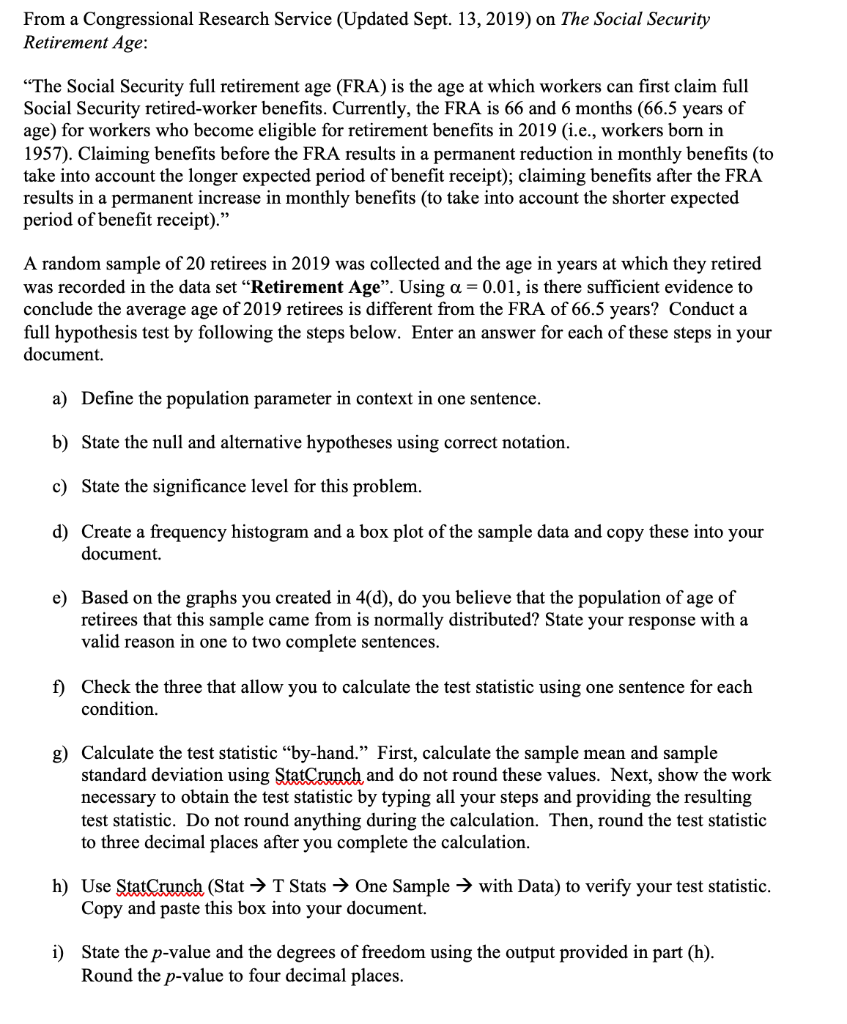 Solved From A Congressional Research Service (Updated Sept. | Chegg.com