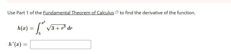 Solved Use Part 1 of the Fundamental Theorem of Calculus 囧 | Chegg.com