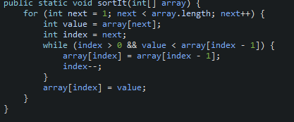 Solved Algorithm: sortit() Minimum Statements. How many | Chegg.com