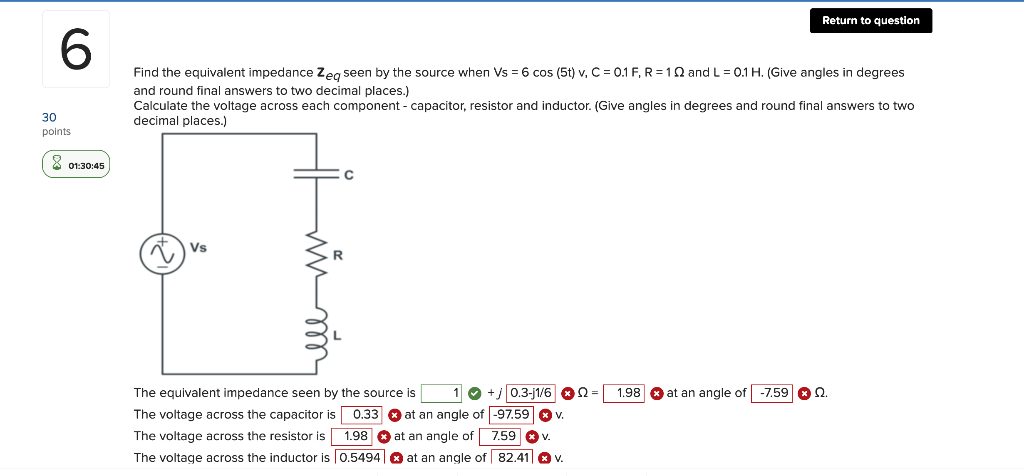 Solved Find The Equivalent Impedance Zeq Seen By The Sour Chegg Com