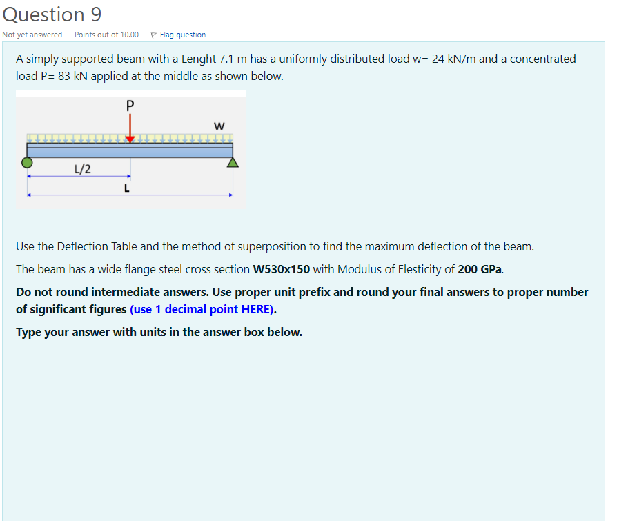 Solved and use deflection limits to check if the