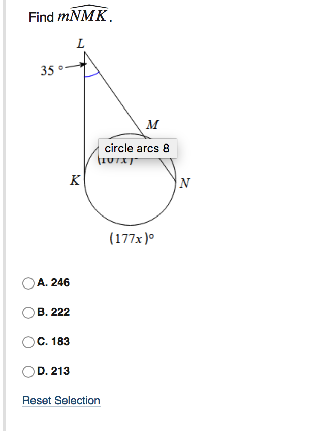 Find Mnmk L 350 M Circle Arcs 8 Tutxt K N 177x º Chegg Com